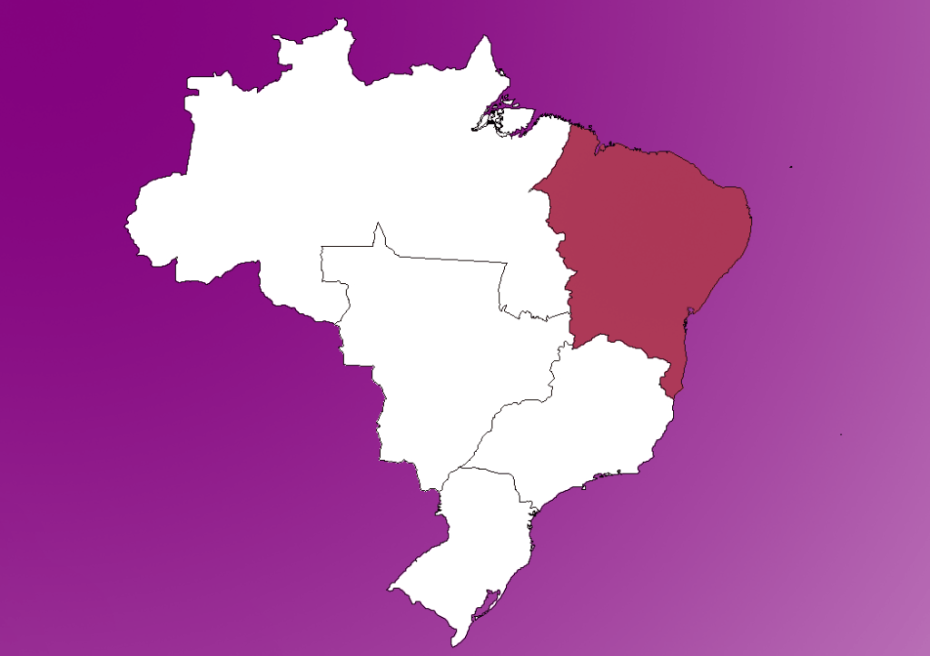 Mapa da Região Nordeste