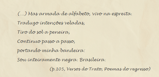 Poema de Geni Guimarães presente no especial da Olimpíada de Língua Portuguesa